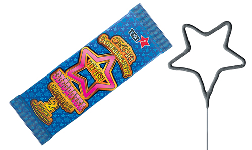  Бенгальские свечи фигурные 2 шт "Звездочка"  в Колпине